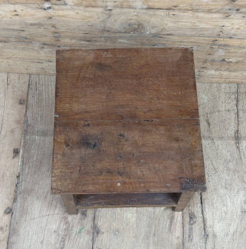 tabouret datelier en teck birman