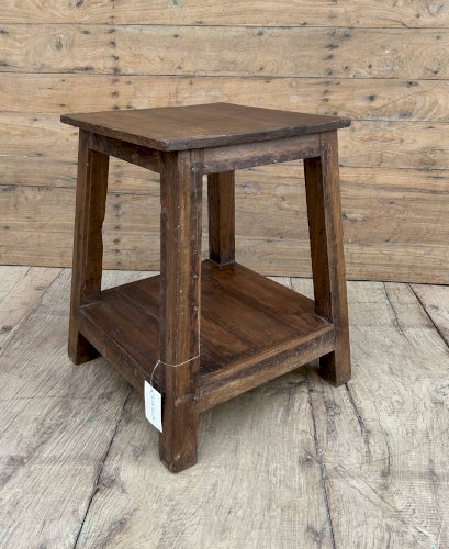 tabouret datelier en teck birman