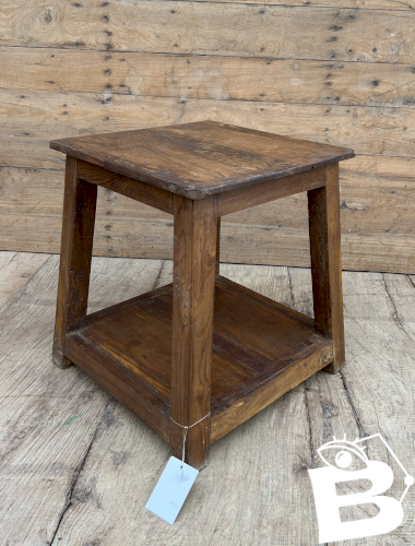 tabouret datelier en teck birman