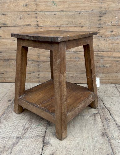 tabouret datelier en teck birman