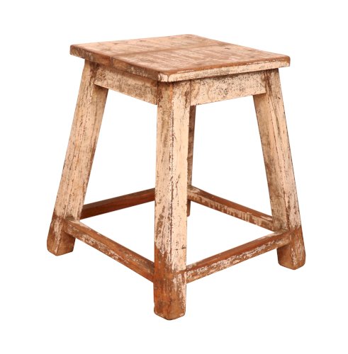 Tabouret datelier en teck birman