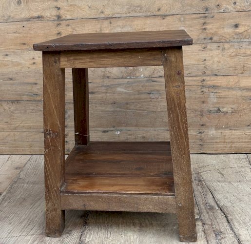 tabouret datelier en teck birman