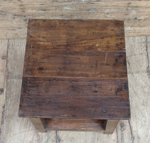 tabouret datelier en teck birman