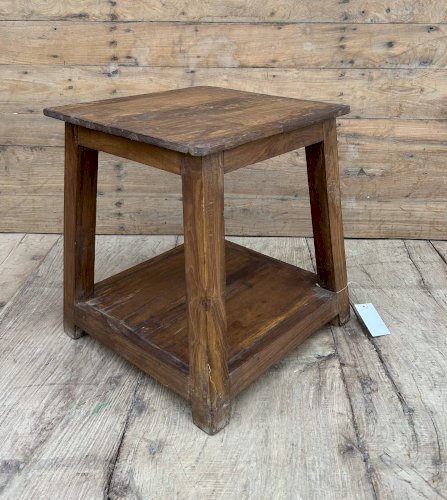 tabouret datelier en teck birman