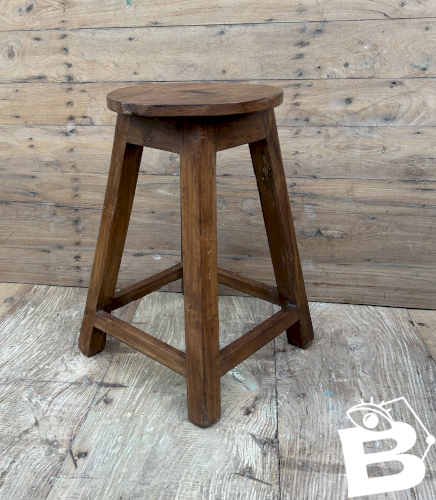 Tabouret datelier en teck massif