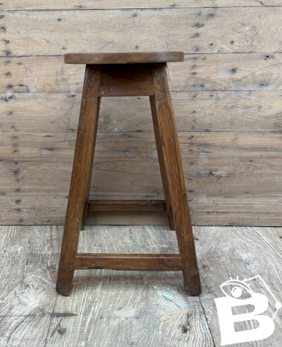 Tabouret datelier en teck massif