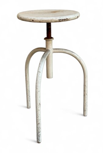 Tabouret de médecin ancien - métal réglab