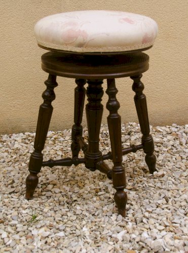 Tabouret de piano Napoléon III réglable