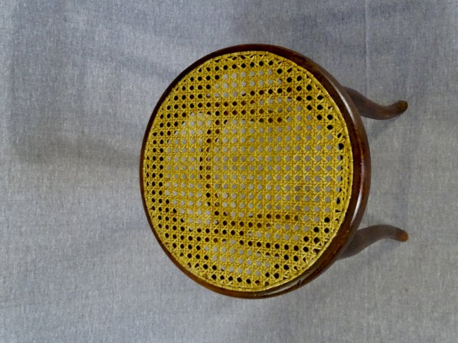 Tabouret de piano par Thonet 1900, cannage OK