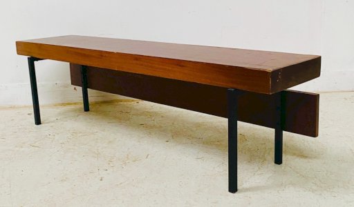 Wood and wrought iron stool 20th century