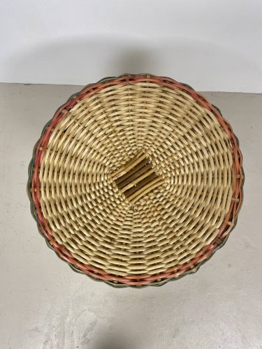 Tabouret en rotin – Vintage années 70