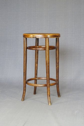 Tabouret Fischel N°34 T de 1925, assise bois - Bistrot - no Thonet