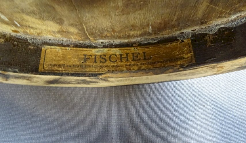 Tabouret Fischel N°34 T de 1925, assise bois - Bistrot - no Thonet