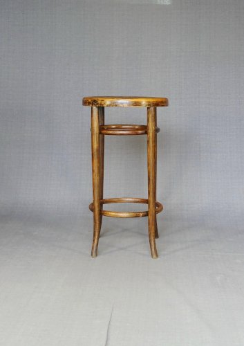 Tabouret Fischel N°34 T de 1925, assise bois - Bistrot - no Thonet