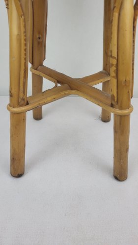 Tabouret / guéridon vintage 1970s,rotin