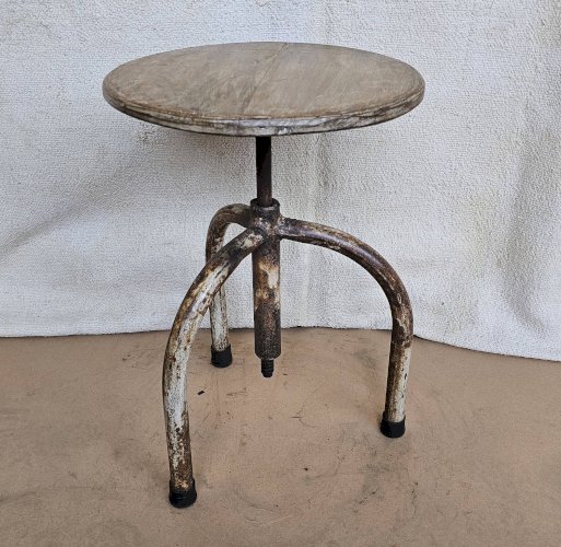 Tabouret industriel vintage réglable en hauteur