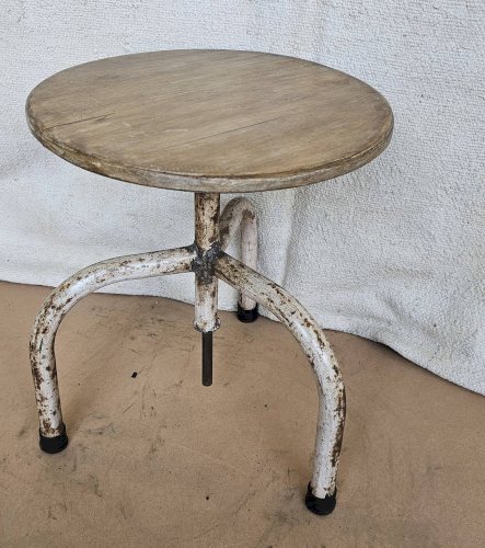 Tabouret industriel vintage réglable en hauteur