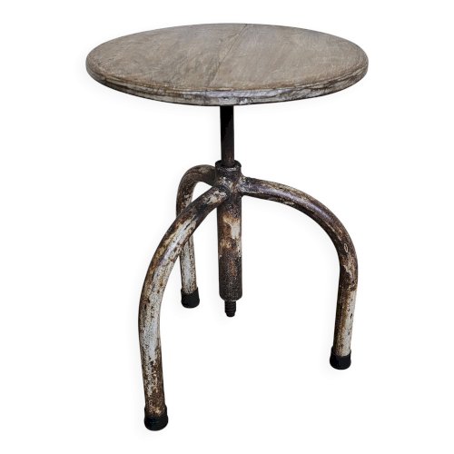 Tabouret industriel vintage réglable en hauteur