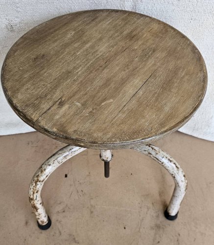 Tabouret industriel vintage réglable en hauteur