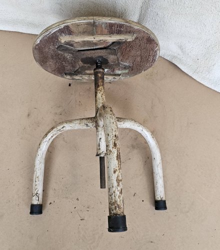 Tabouret industriel vintage réglable en hauteur