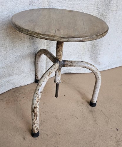 Tabouret industriel vintage réglable en hauteur