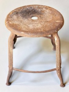Industrial metal stool
