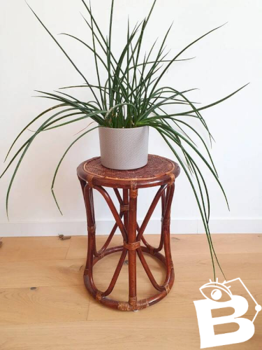Tabouret rotin vintage