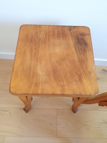 Tabourets en bois courbé vintage