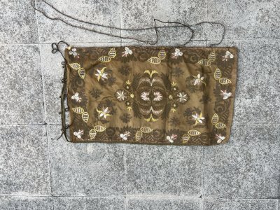 Silk Pillowcase Hand-Embroidered Fine 18th Century Early 19th Century Antique Collection