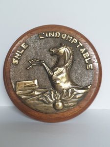 Mouthpiece of the French nuclear submarine L'Indomptable.