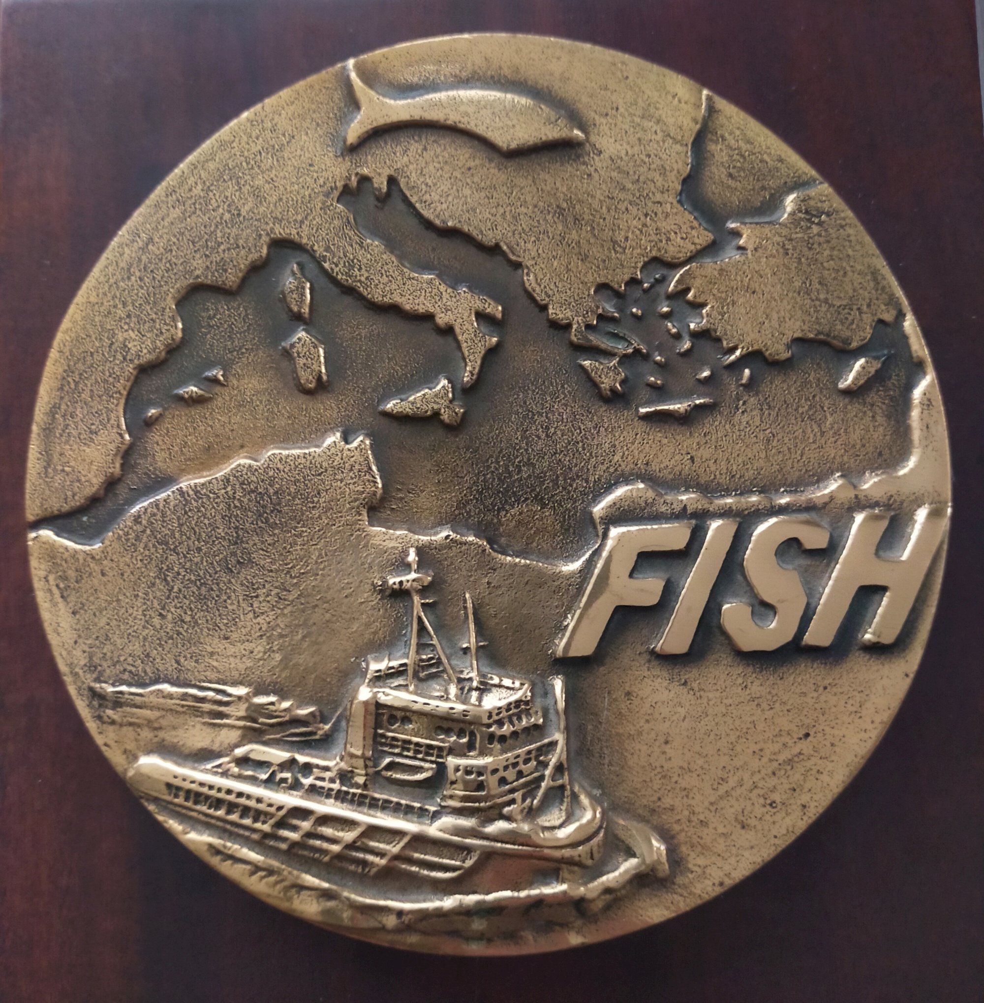 Tape de bouche marine FISH Doré/Naturel Bois/Bronze
