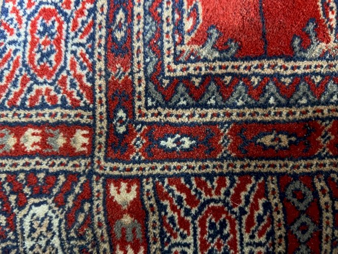 Tapis laine Mykene 83x160 cm – Wool Belgian Rug – Motif Oriental Rouge