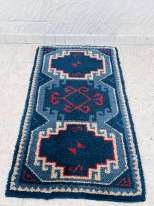 Tapis vintage Bleu