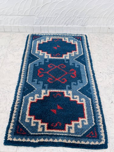 Tapis vintage Bleu