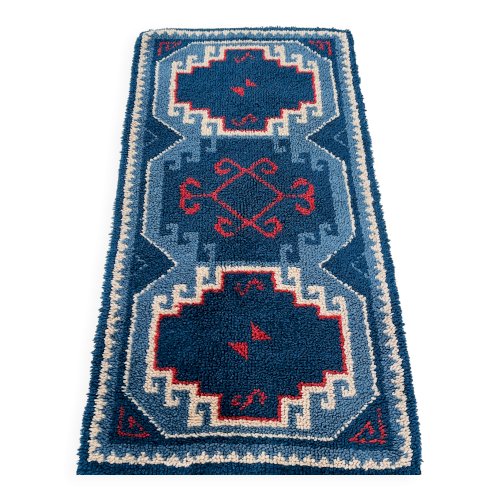 Tapis vintage Bleu
