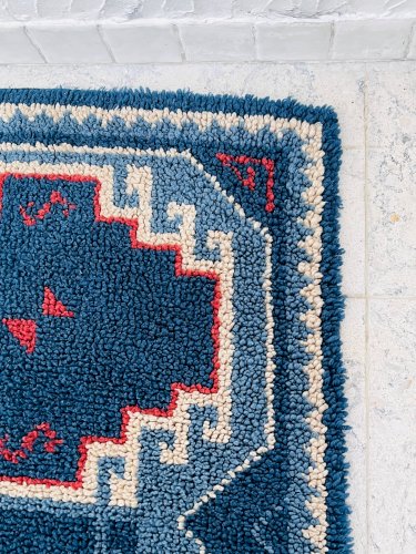 Tapis vintage Bleu