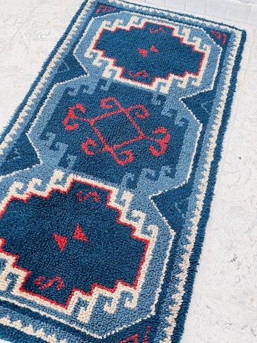 Tapis vintage Bleu