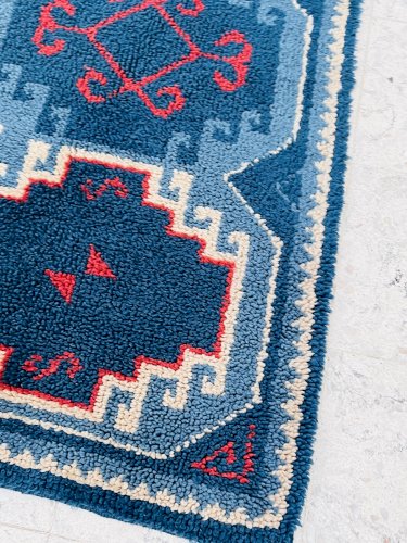 Tapis vintage Bleu
