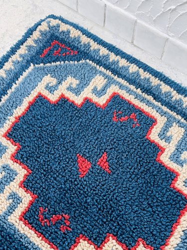 Tapis vintage Bleu