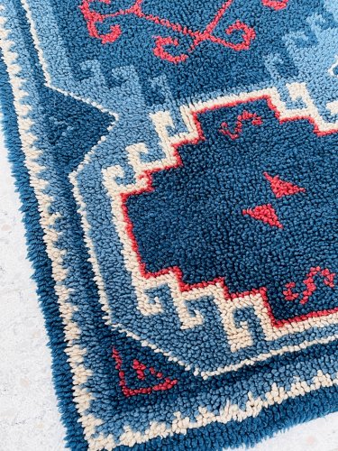 Tapis vintage Bleu