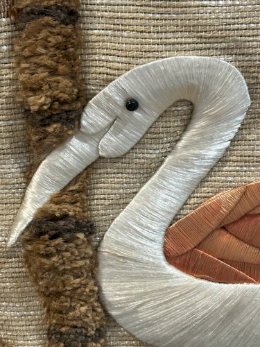 Tapisserie années 70 en laine et soie