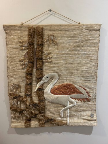 Tapisserie années 70 en laine et soie