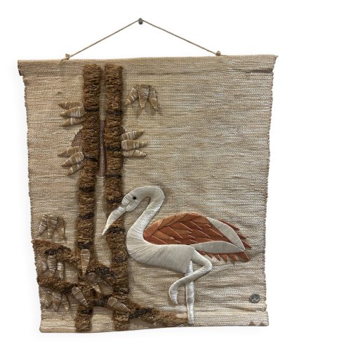 Tapisserie années 70 en laine et soie