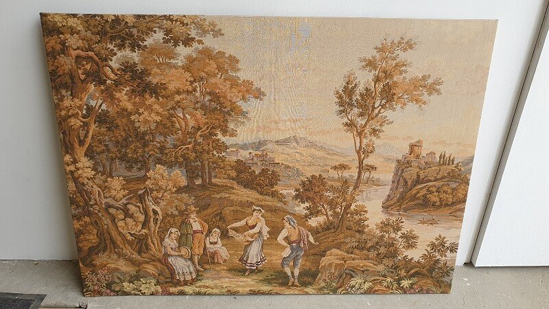 TAPISSERIE MURALE SUR CADRE EN BOIS