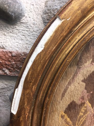 Tapisserie Saint Antoine  XVIIIe Sous Cadre Tissu Religion Ésotérisme