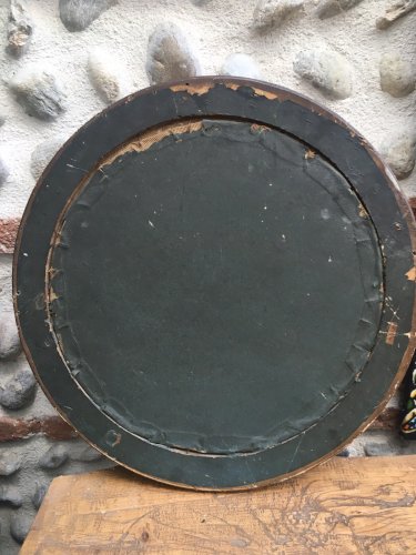 Tapisserie Saint Antoine  XVIIIe Sous Cadre Tissu Religion Ésotérisme