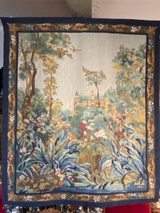 Tapestry in the greenery style from the 18th century at the Robert Four Aubusson castle titled Summer