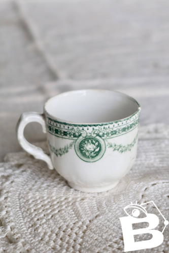 Tasse à café ancienne terre de fer Boch La Louvrière - Modèle Pericon