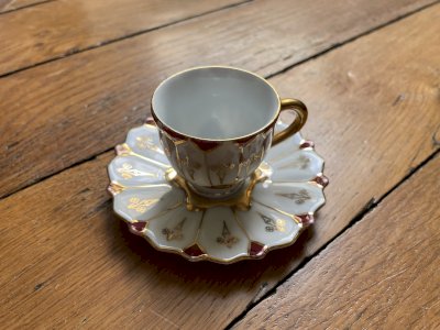 Tasse à café et sous-tasse en porcelaine Deutschland, PM