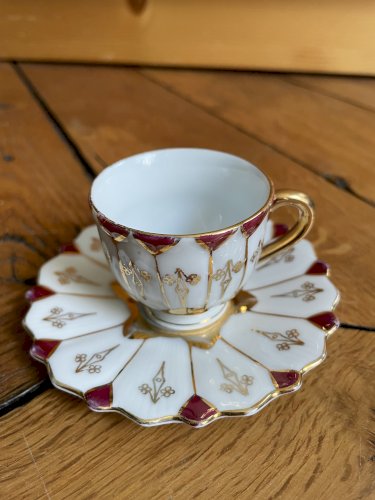 Tasse à café et sous-tasse en porcelaine Deutschland, PM